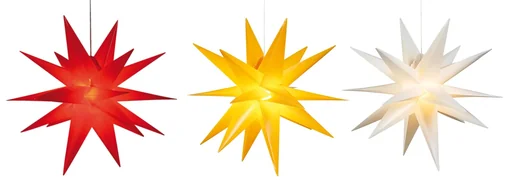 "LED plastic star 58 cm, white image"