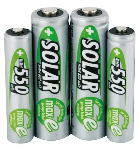 "Solar NiMH Micro (AAA) battery with 550 mAh and maxE technology - 2 pieces image"