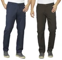 Stretch trousers with comfortable waistband, navy, size 50