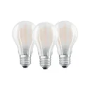 BASE RETRO LED lamp with 7 watts, E27, warm white, matt - 3 pieces