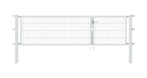 "Double gate set Flexo including posts 1 + 2 x 0.8 m hot-dip galvanized image"
