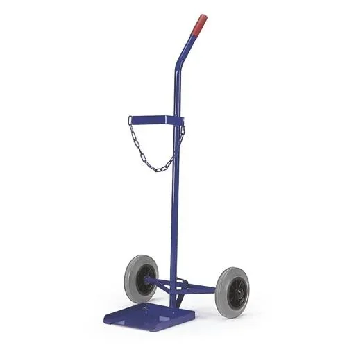 "Simple welding cart with solid rubber tires image"