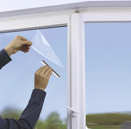 "Climate protection film for windows, transparent, 58 x 122 cm image"