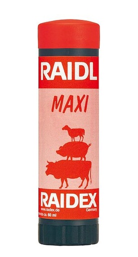 "Raidex cattle marking pen, red image"