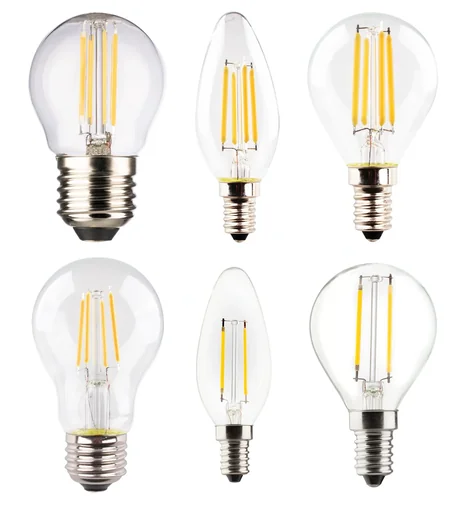 "Retro LED drop lamp with 4 watts, E14, warm white, clear image"