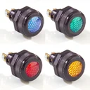 Warning light, yellow, 12 V/ 24 V - for installation in the dashboard