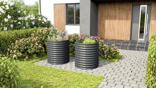 "Raised bed Terra Round 858, color granite image"
