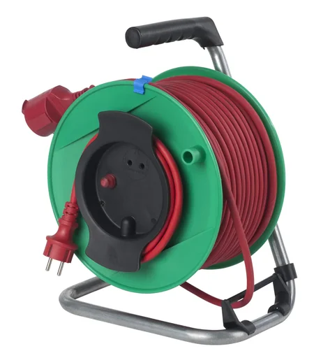 "Equipment cable drum 25 m rubber cable red, 230 mm diameter image"