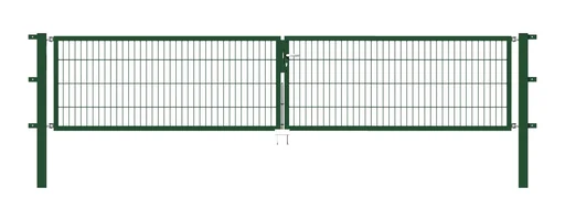 "Flexo double gate with accessories, green, width 400 cm, height 120 cm, PF: 80x80 cm image"
