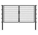 Double gate Flexo with accessories, anthracite, width 400 cm, height 120 cm, PF: 8x8 cm