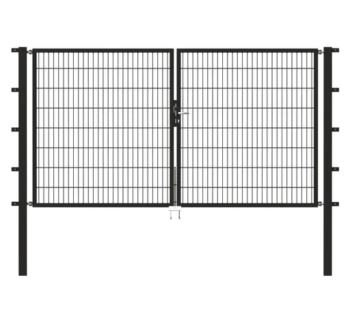 "Double gate Flexo with accessories, anthracite, width 400 cm, height 120 cm, PF: 8x8 cm image"