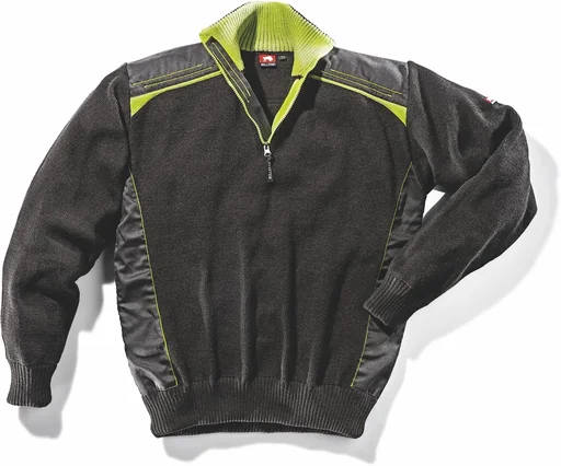 "Ultra knitted sweater in black and lime, size L image"