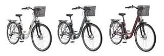 "Unisex aluminum city e-bike, 28 inches, 7-speed derailleur, wine red, multitalent RC822 image"