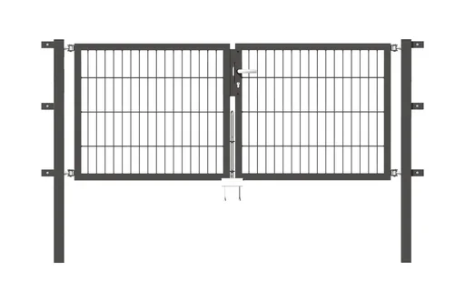 "Double gate Flexo with accessories, anthracite, width 200 cm, height 200 cm, PF: 60x60 cm image"