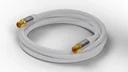 TV antenna cable 135 dB, 4x shielded, 3 m, white - gold-plated, coaxial socket > coaxial plug (70318)
