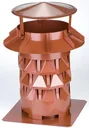 Chimney cap NW150, wind cat, copper, for fireplaces 13.5 x 13.5 or 15 cm