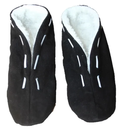"Fur slippers, black, size 39/40 image"
