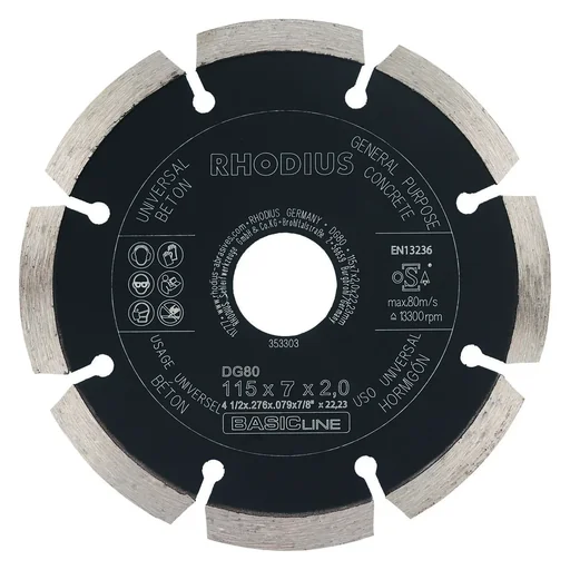 "Diamanttrennscheibe Beton DG80 CONCRETE, 115 x 7 x 2 x 22,23 mm image"