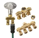 3-way water distributor - 3 taps with 3/4" external thread