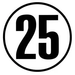 "Speed ​​signs: 25 km - 3 pieces in a set image"