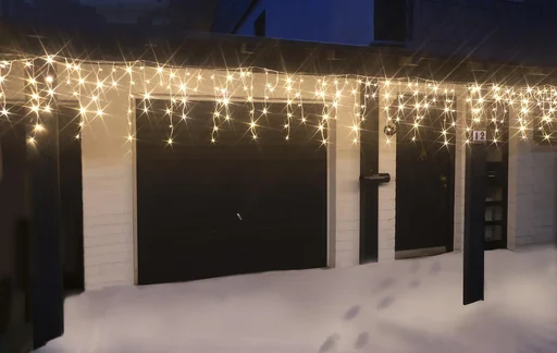 "Icy rain light chain with 480 cold white LEDs - length 12 m image"