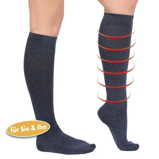 "Energy LYCRA support knee socks, jeans, size 35-38, 1 pair image"