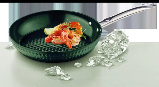 "Ceraflon Prestige Diamant XXL non-stick frying pan set, 3 pieces, emerald - Ø 20 cm / 24 cm / 28 cm image"