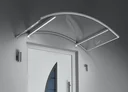 Arched canopy with LED technology, 1500 x 900 x 250 mm, stainless steel