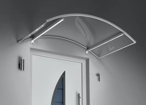 "Arched canopy with LED technology, 1500 x 900 x 250 mm, stainless steel image"