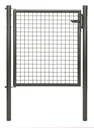 Corrugated mesh single gate, anthracite metallic, width 125 cm, height 100 cm