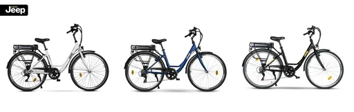 "Unisex City E-Bike, 28 inches, frame size 44 cm, 6-speed derailleur, blue, ECR 3005 image"