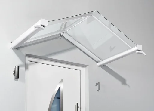 "Gable canopy type GV/T, 1600 x 900 x 400 mm, white - 19 kg image"