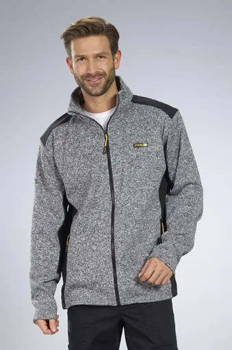 "Knitted fleece jacket, color gray, size XL image"