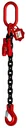 1-strand chain GK8, with clevis hook and shortening 8 mm, 4 m long