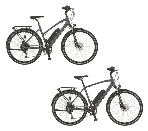 "Women's Trekking E-Bike 28 inches, frame height 50 cm, 8-speed derailleur, grey, ENTDECKER 20.EST.10 image"