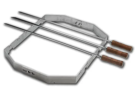 "ChurrascoBBQ - Set for Smokin Pizzaring: 57 cm for South American spit grilling image"