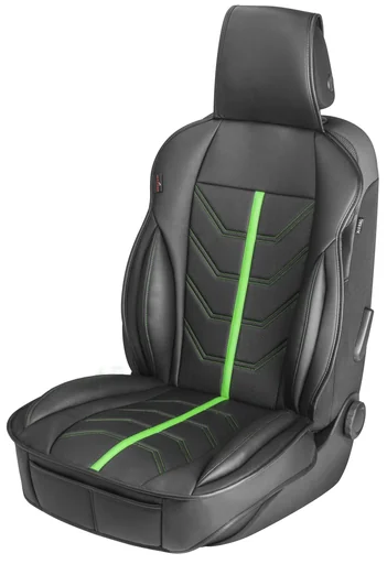 "Car seat cover Kimi, car seat cover in racing design black/green image"