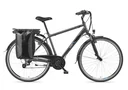 Men's aluminum trekking e-bike 28 inches, frame height 48 cm, 21-speed derailleur, anthracite, XT481 Expedition,
