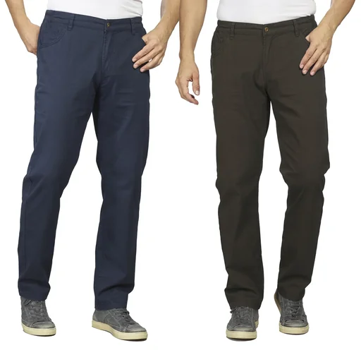 "Stretch trousers with comfortable waistband, color dark brown, size 26 image"