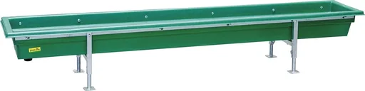 "Feeding trough, made of plastic, with height-adjustable frame, 2 m image"