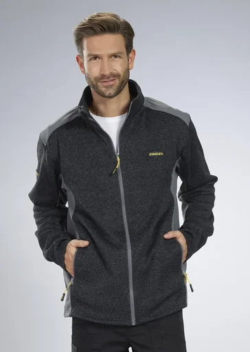 "Knitted fleece jacket, color black, size M image"
