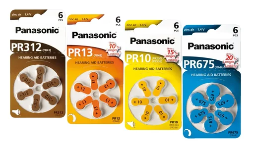 "Zinc-air hearing aid batteries ORANGE PR13 - 6 pieces image"