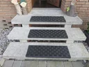 Rubber stair treads dark brown, 3 pieces in a set