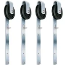Gate rollers with bracket, 75mm, 4 pieces