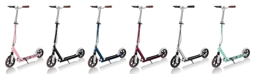 "NL 205 Deluxe scooter, 205 mm, ABEC 7, handbrake, height adjustable, front suspension, folding mechanism, blue image"