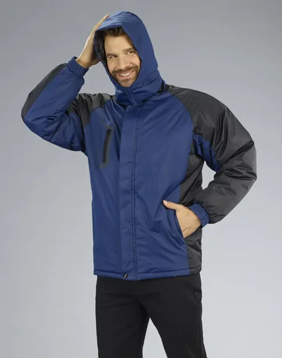 "Hooded jacket, color navy/black, size L image"