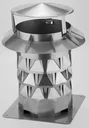 Chimney cap NW180, stainless steel, wind cat, for fireplaces 16.5x16.5 or 18cm