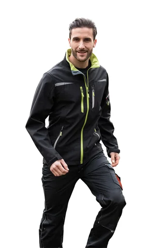 "Softshell jacket, color black, size 3XL image"