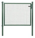 Corrugated mesh single gate, green, width 125 cm, height 100 cm