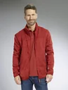 Cardigan with zipper, color red/melange, size 3XL